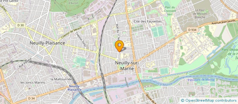 localisation de l'entreprise AMIS DE LA NATURE VOLLEY (ADNV) à NEUILLY-SUR-MARNE