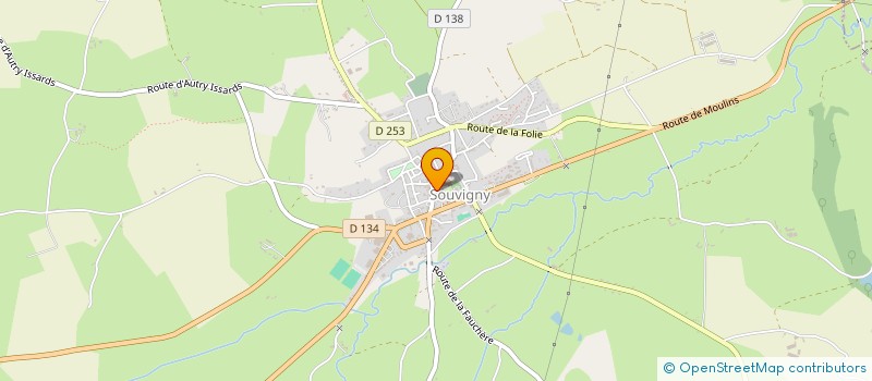 localisation de l'entreprise AMIS DE SAINT JACQUES EN BOURBONNAIS  SOUVIGNY