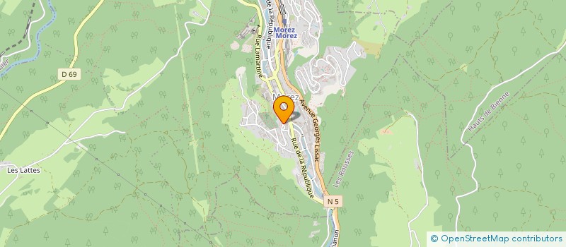 localisation de l'entreprise AMIS DES ORGUES DU HAUT JURA  HAUTS DE BIENNE