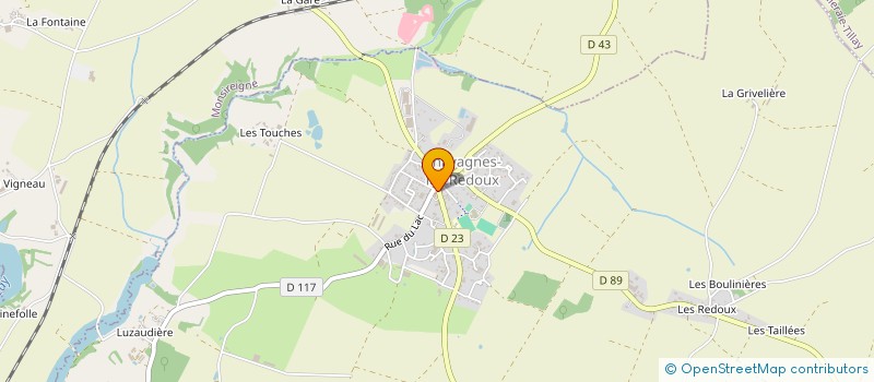 localisation de l'entreprise AMIS DU TERROIR ET DU PATRIMOINE.  CHAVAGNES-LES-REDOUX