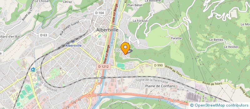 localisation de l'entreprise AMIS DU VIEUX CONFLANS  ALBERTVILLE