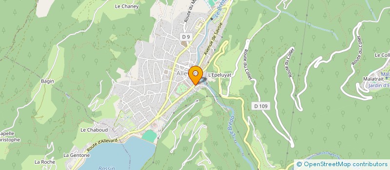 localisation de l'entreprise AMIS ET ELEVES DE L'ATELIER REVES ET COULEURS  ALLEVARD