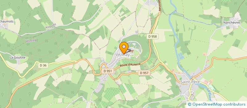 localisation de l'entreprise AMIS ET PELERINS DE SAINT-JACQUES DE LA VOIE DE VEZELAY - VIA LEMOVICENSIS à VEZELAY