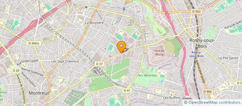 localisation de l'entreprise AMIS ET PROFESSIONNELS DU CHIEN à MONTREUIL
