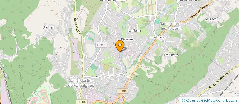 localisation de l'entreprise AMIS RANDONNEURS  SAINT-JULIEN-LES-ROSIERS