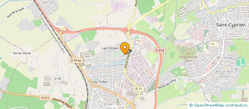 localisation de l'entreprise AMISOL  ELNE