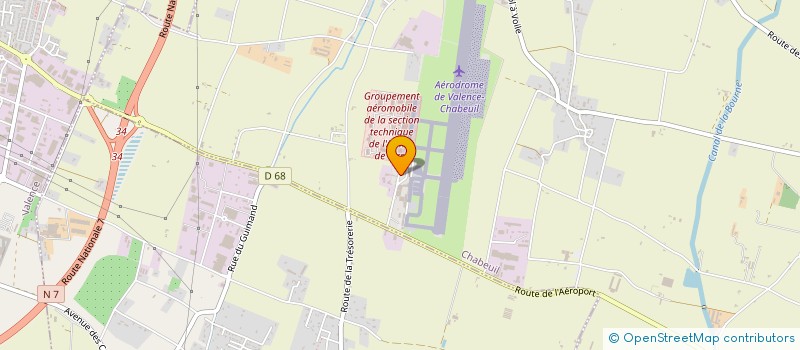 localisation de l'entreprise AMISOMRAR - AMICALE DES SOUS-OFFICIERS ET DES MILITAIRES DU RANG D'ACTIVE ET DE RESERVE DU GROUPEMENT AEROMOBILITE DE LA à CHABEUIL