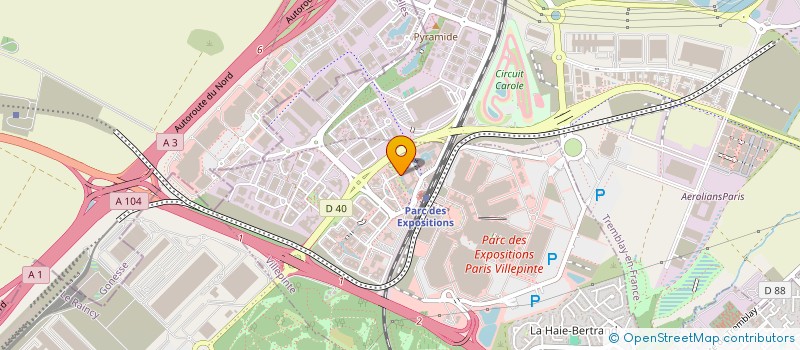 localisation de l'entreprise AMISPORT à VILLEPINTE
