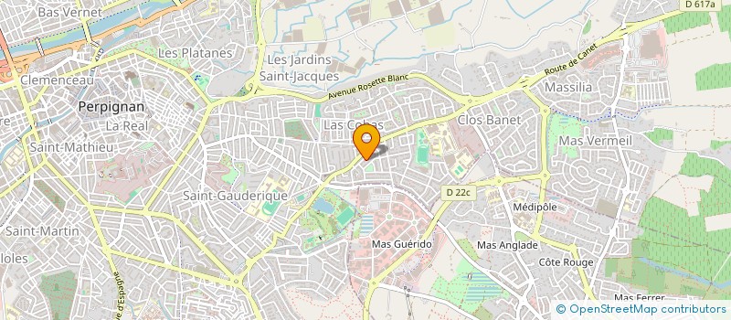 localisation de l'entreprise AMISTAT  PERPIGNAN