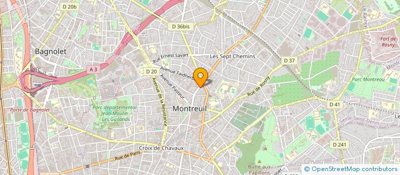 localisation de l'entreprise AMITIE BEL-AIR GRANDS-PECHERS à MONTREUIL