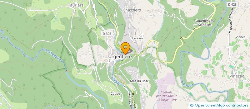 localisation de l'entreprise AMITIE LOISIRS CULTURE EN PAYS DE LIGNE à LARGENTIERE