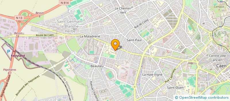 localisation de l'entreprise AMITIE RENCONTRE CHRETIENS à CAEN