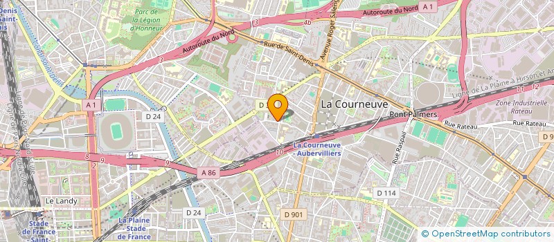 localisation de l'entreprise AMITRANS  LA COURNEUVE