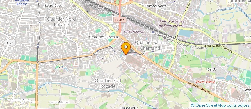 localisation de l'entreprise AMJ  AVIGNON