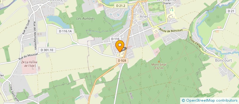 localisation de l'entreprise AMJ à ANET