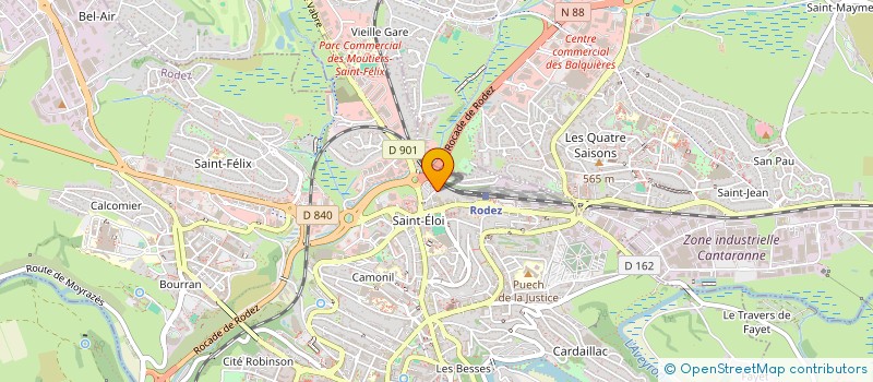 localisation de l'entreprise AMJ à RODEZ