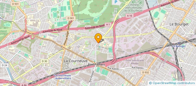 localisation de l'entreprise AMJ à LA COURNEUVE