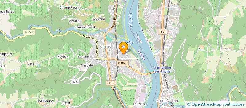 localisation de l'entreprise AMJ DISTRIBUTION à SARRAS