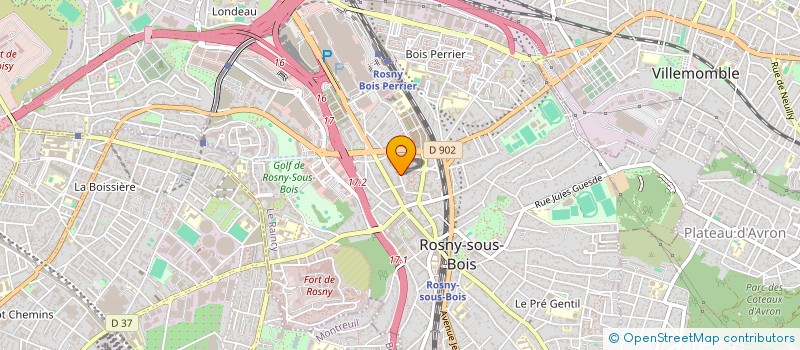 localisation de l'entreprise AMJ PRO à ROSNY-SOUS-BOIS