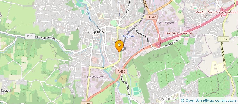 localisation de l'entreprise AMJ TRANSPORT à BRIGNAIS