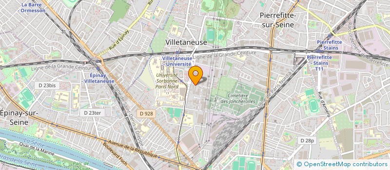 localisation de l'entreprise AMJ95 à VILLETANEUSE