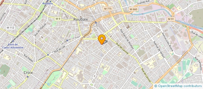 localisation de l'entreprise AMJD à ROUBAIX