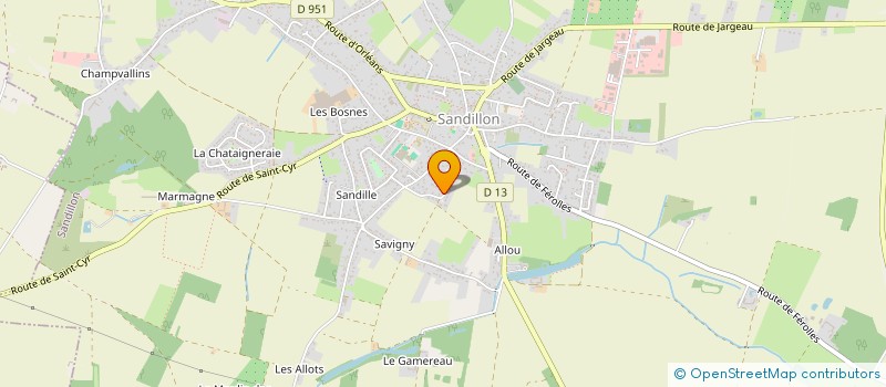 localisation de l'entreprise AMJE à SANDILLON