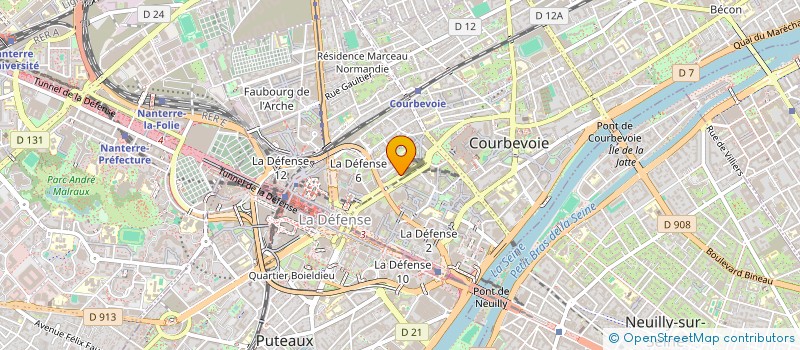 localisation de l'entreprise AMJF à COURBEVOIE