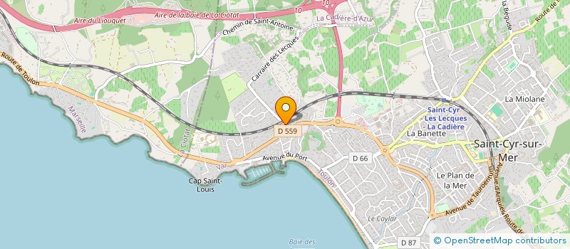 localisation de l'entreprise AMK AZUR à SAINT-CYR-SUR-MER