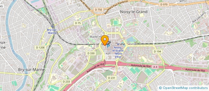 localisation de l'entreprise AML TRANSPORT à NOISY LE GRAND