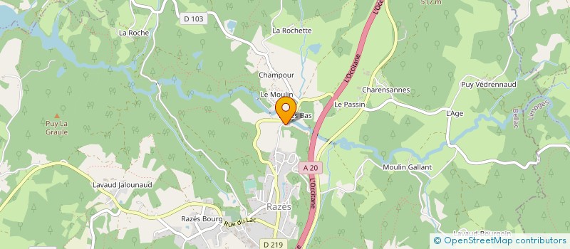 localisation de l'entreprise AML87 à RAZES