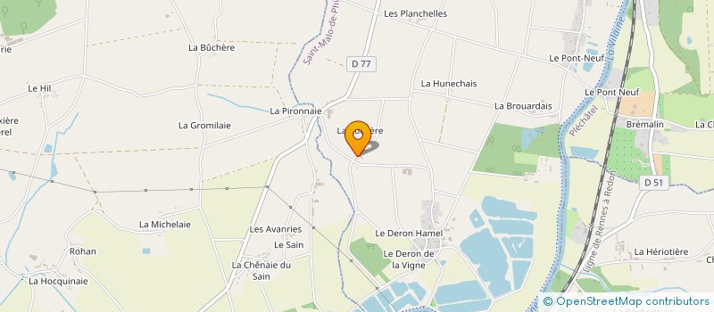 localisation de l'entreprise AMLJ HOLDING  GUIPRY-MESSAC