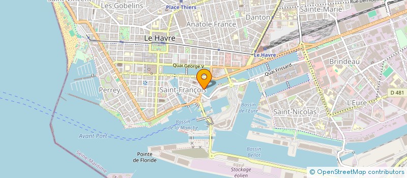 localisation de l'entreprise AMMAS  LE HAVRE