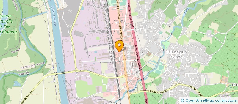 localisation de l'entreprise AMMEA à SALAISE-SUR-SANNE