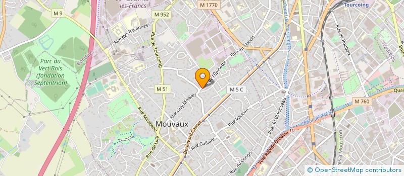 localisation de l'entreprise AMN IMMOBILIER à MOUVAUX