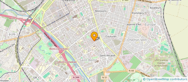 localisation de l'entreprise AMNESTY INTERNATIONAL GROUPE 135 DE REIMS  REIMS