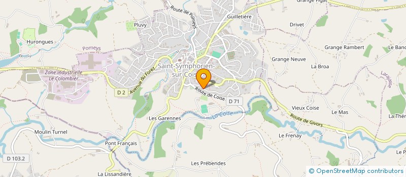 localisation de l'entreprise AMNESTY INTERNATIONAL GROUPE NUM 282 DES MONTS DU LYONNAIS  SAINT-SYMPHORIEN-SUR-COISE