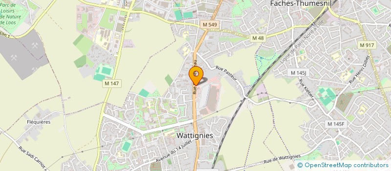localisation de l'entreprise AMNF  WATTIGNIES