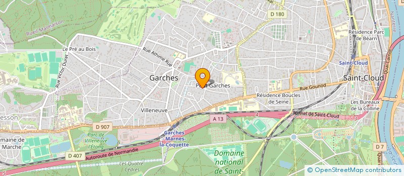 localisation de l'entreprise AMO CITY à GARCHES
