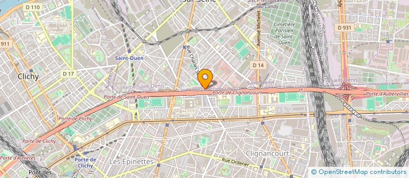 localisation de l'entreprise AMO ET BEN ASCENSEURS à SAINT-OUEN-SUR-SEINE