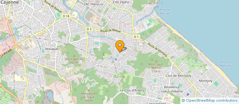 localisation de l'entreprise AMO PROJETS GUYANE à CAYENNE