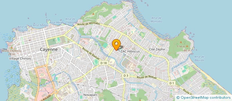 localisation de l'entreprise AMO2P à CAYENNE