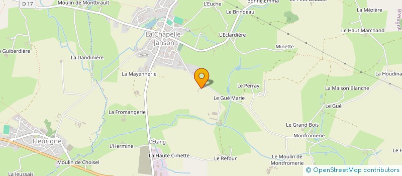 localisation de l'entreprise AMOA TERRASSEMENT  LA CHAPELLE-FLEURIGNE