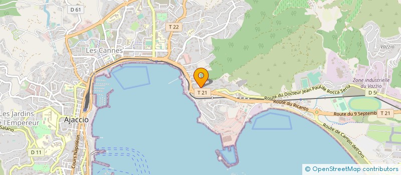 localisation de l'entreprise AMOCOR SAS à AJACCIO