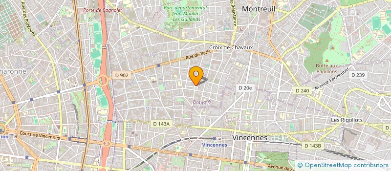 localisation de l'entreprise AMODEV à MONTREUIL