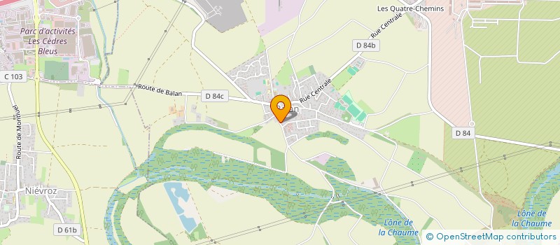 localisation de l'entreprise AMODIS à BALAN