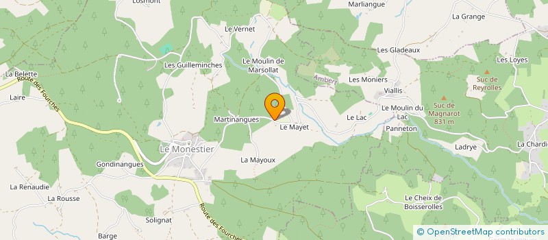 localisation de l'entreprise AMOQUA  LE MONESTIER