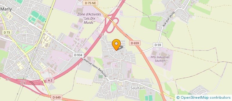 localisation de l'entreprise AMOR  SAULTAIN