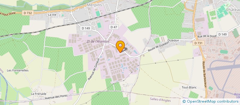 localisation de l'entreprise AMORIM TOP SERIES FRANCE  MERPINS