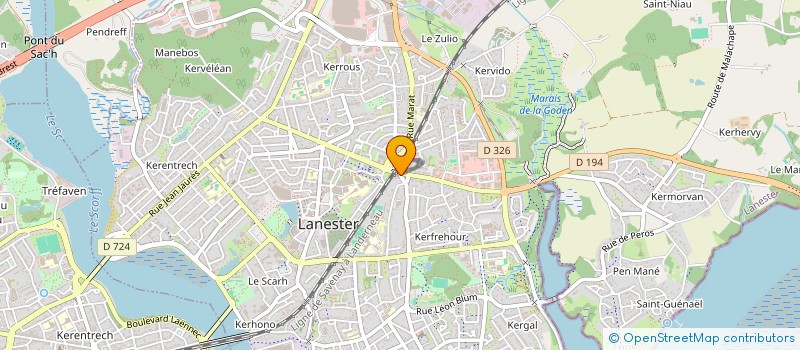 localisation de l'entreprise AMORINIERE A2PB  LANESTER